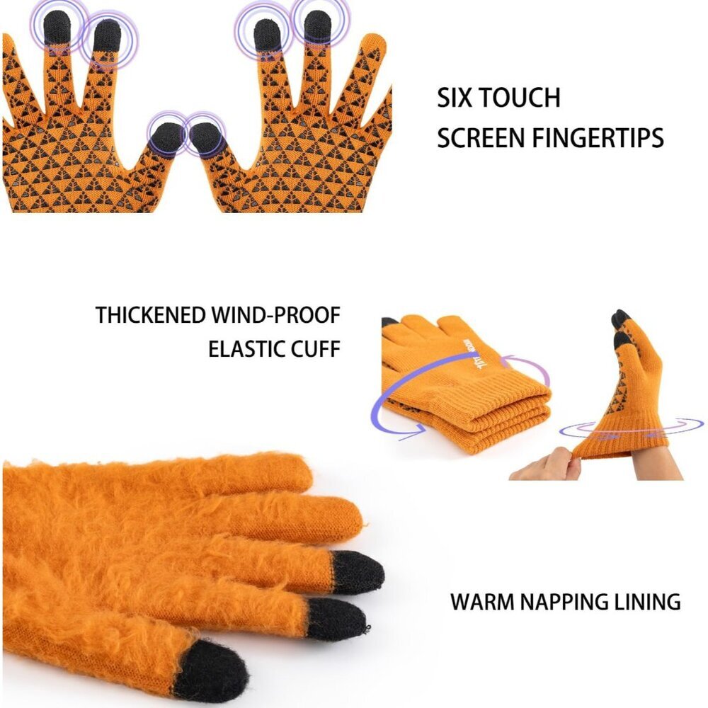 Winter Gloves for Men Women - Upgraded Touch Screen Cold Weather Thermal Warm Kn - Picture 3 of 6